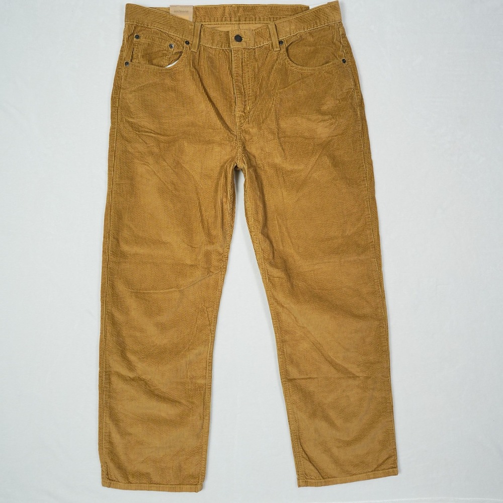 Levis Low Pro Corduroy Pants Mens 33x30 (Fits 36x30)Tan Relaxed Straight Fit NEW - Picture 2 of 7